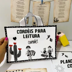 Cordéis educativos com textos para leitura e atividades escolares.