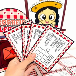 Cartas de correio elegante com tema de festa mexicana e personagem feminina.