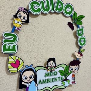 Decoração Bambolê – Eu Cuido do Meio Ambiente - Dia do Meio Ambiente
