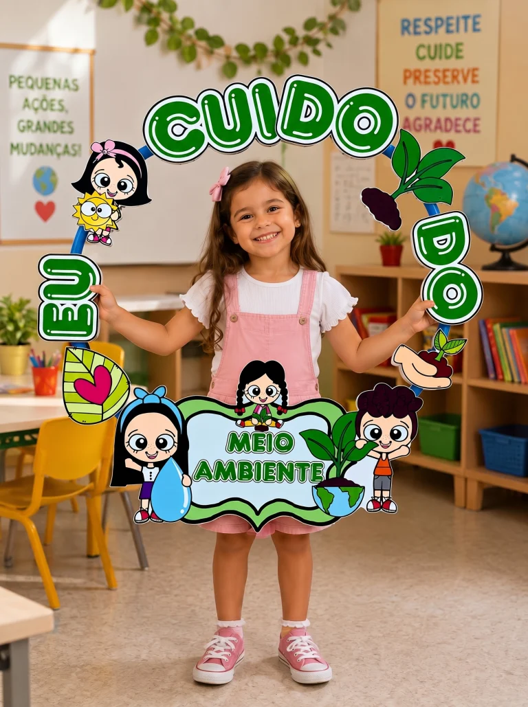 Decoração de Bambolê Eu Cuido do Meio Ambiente — foto 3