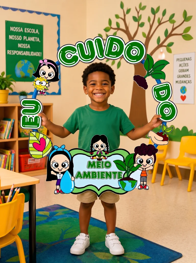 Decoração de Bambolê Eu Cuido do Meio Ambiente — foto 2