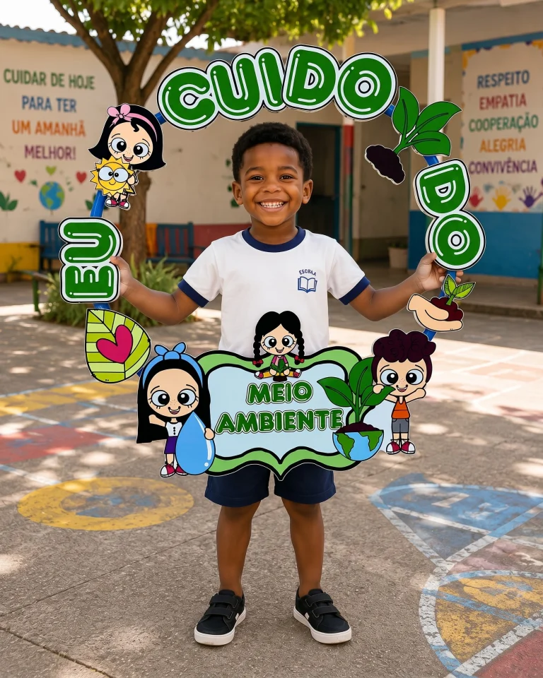 Decoração de Bambolê Eu Cuido do Meio Ambiente — foto 4