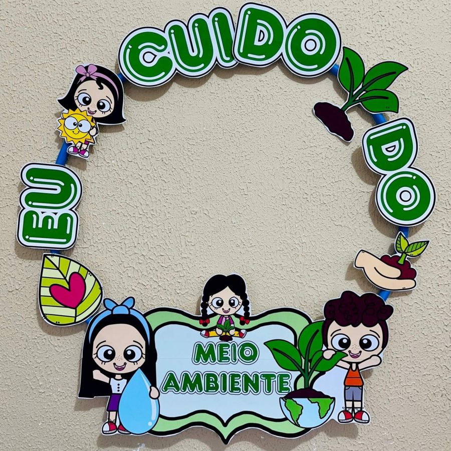 Decoração Bambolê – Eu Cuido do Meio Ambiente - Dia do Meio Ambiente
