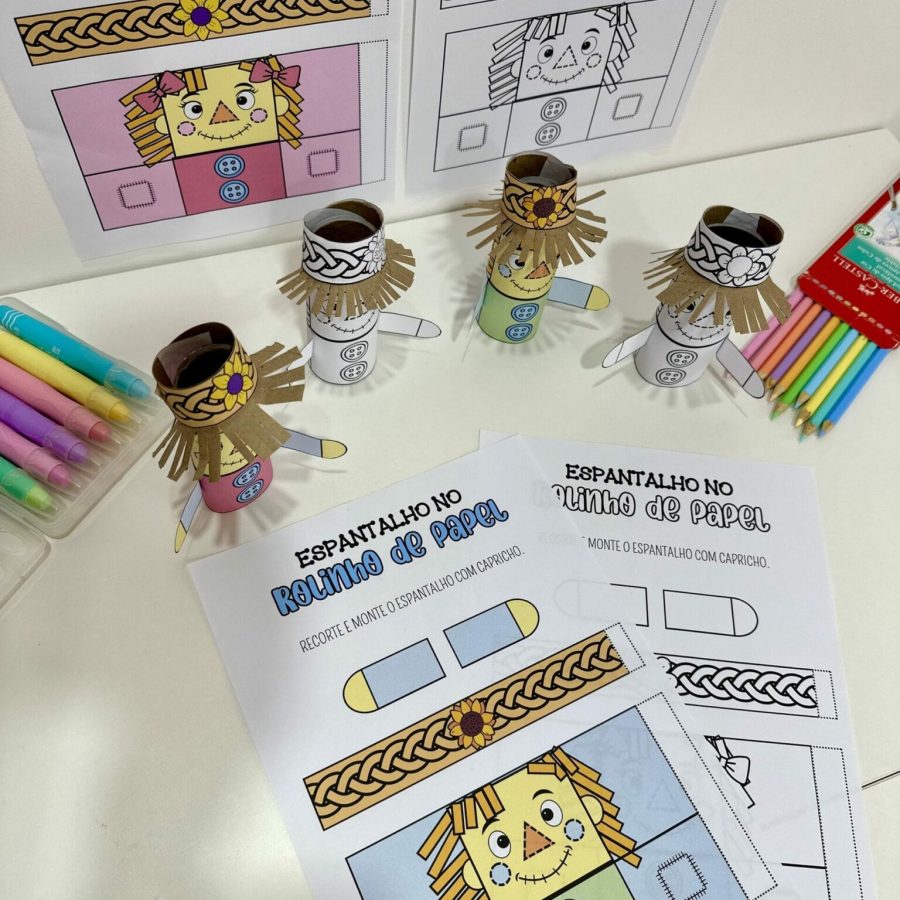 Espantalho no Rolinho de Papel - Festa Junina - Pedagogia de Ideias Espantalho no Rolinho de Papel - Festa Junina