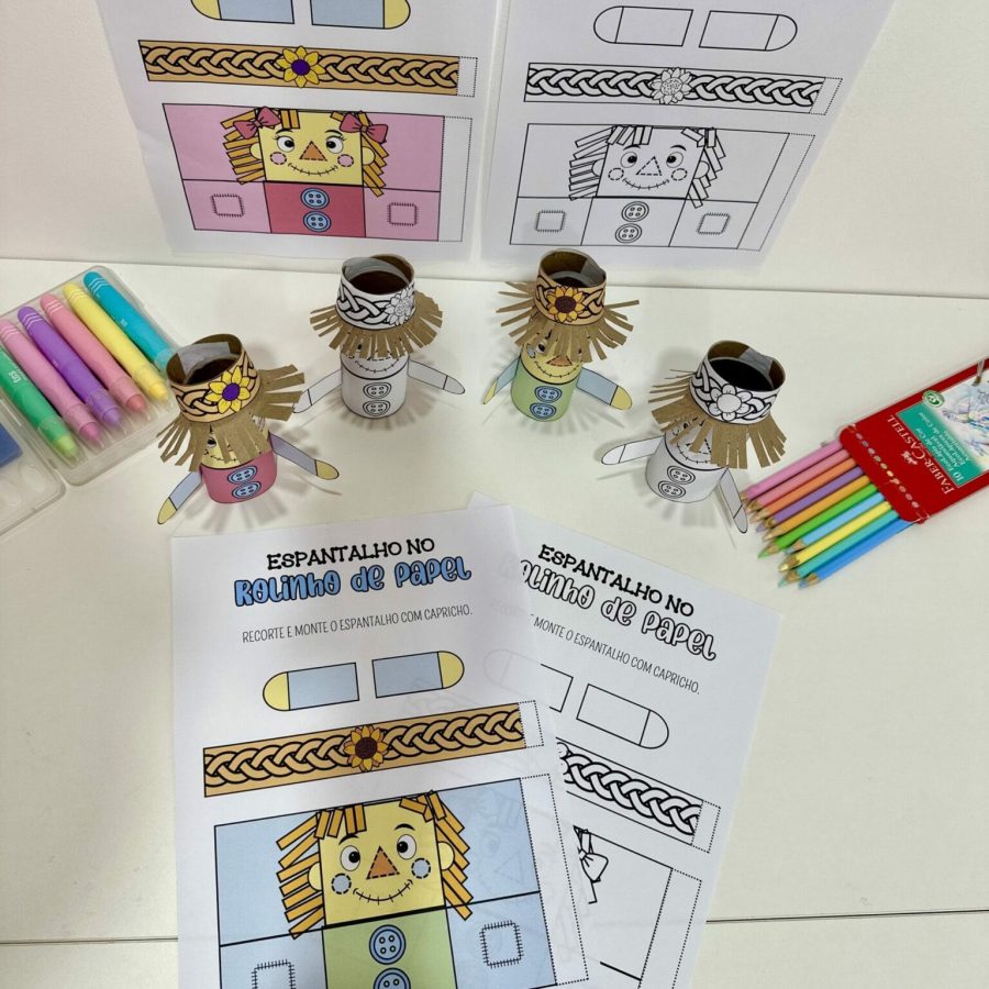 Espantalho no Rolinho de Papel - Festa Junina - Pedagogia de Ideias Espantalho no Rolinho de Papel - Festa Junina