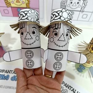 Espantalho no Rolinho de Papel - Festa Junina