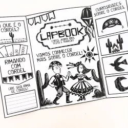 Lapbook de Cordel com atividades educativas e culturais.