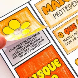 Material educativo com cores vibrantes para o mês de maio.