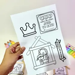 Atividade de desenho para crianças com tema Dia das Mães.