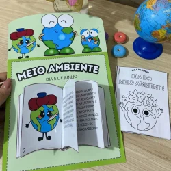 Material didático sobre meio ambiente para crianças.