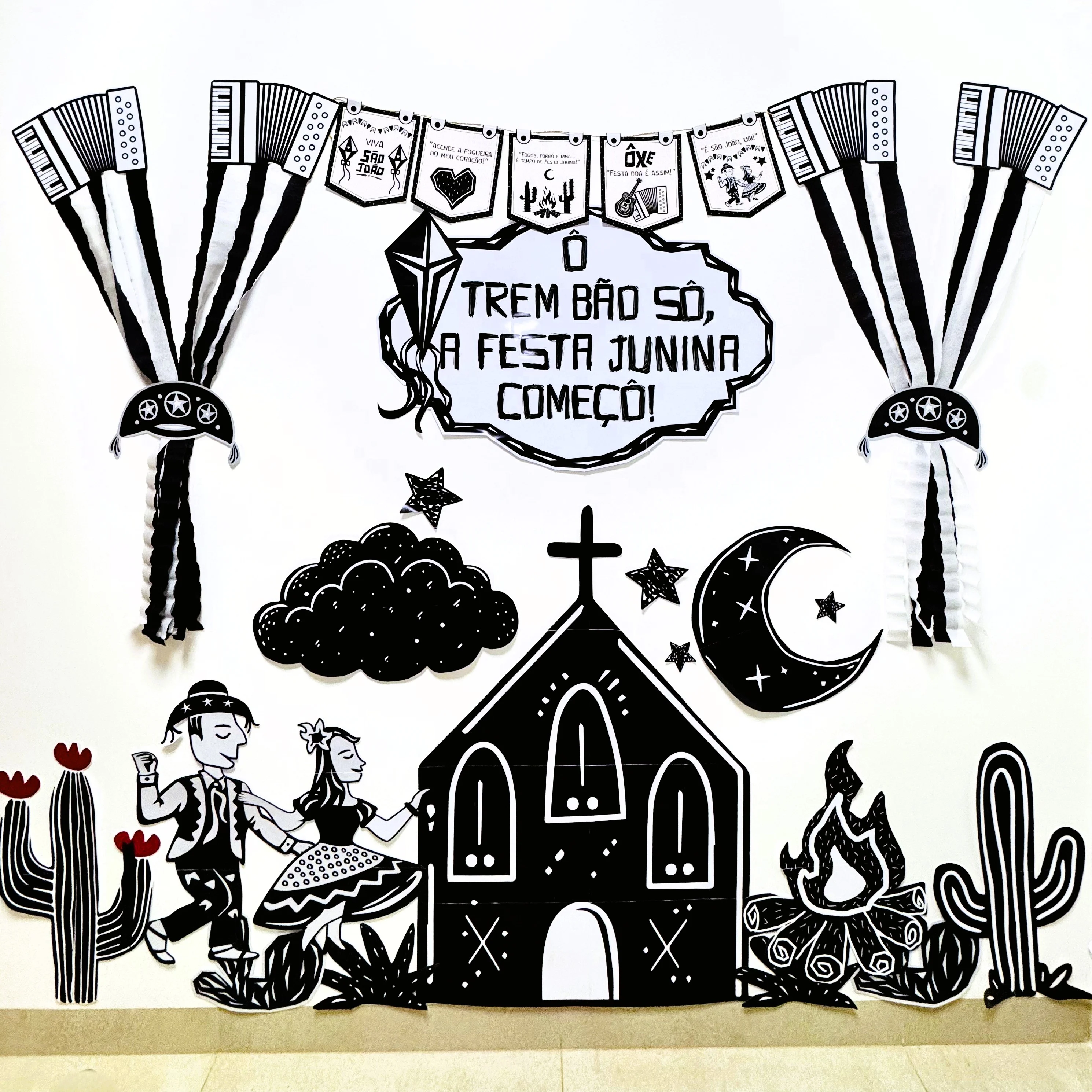 Painel Festa Junina para Imprimir - Cordel Nordestino