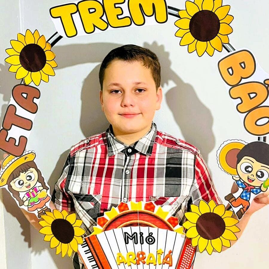 Decoração Bambolê – Mió Arraiá - Festa Junina