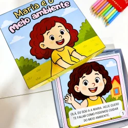 Livro infantil sobre Maria e o meio ambiente para educação ambiental.