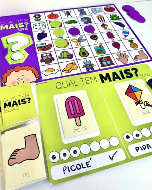 Jogo "Qual Tem Mais?" - Consciência Fonológica