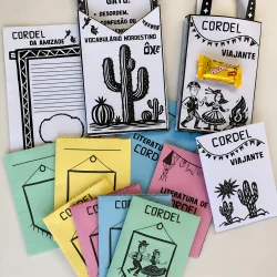 Materiais de cordel para ensino de literatura e cultura nordestina.
