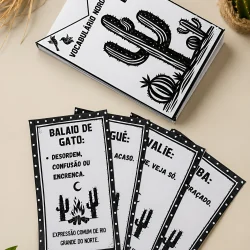 Cartões de Cordel com palavras e definições educativas.