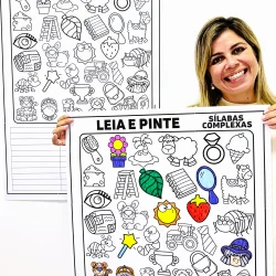 Atividades educativas com palavras complexas para crianças.