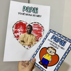 Cartões de Dia dos Pais com fotos e mensagens personalizadas.