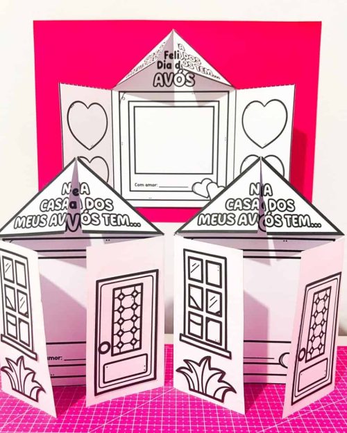 Cartão Casinha Dia dos Avós - Dia dos Avós