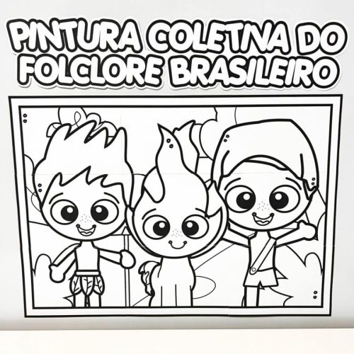 Pintura Coletiva do Folclore Brasileiro - Folclore Brasileiro