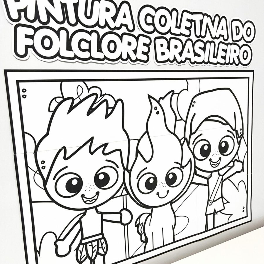 Pintura Coletiva do Folclore Brasileiro - Folclore Brasileiro - Pedagogia de Ideias Pintura Coletiva do Folclore Brasileiro - Folclore Brasileiro