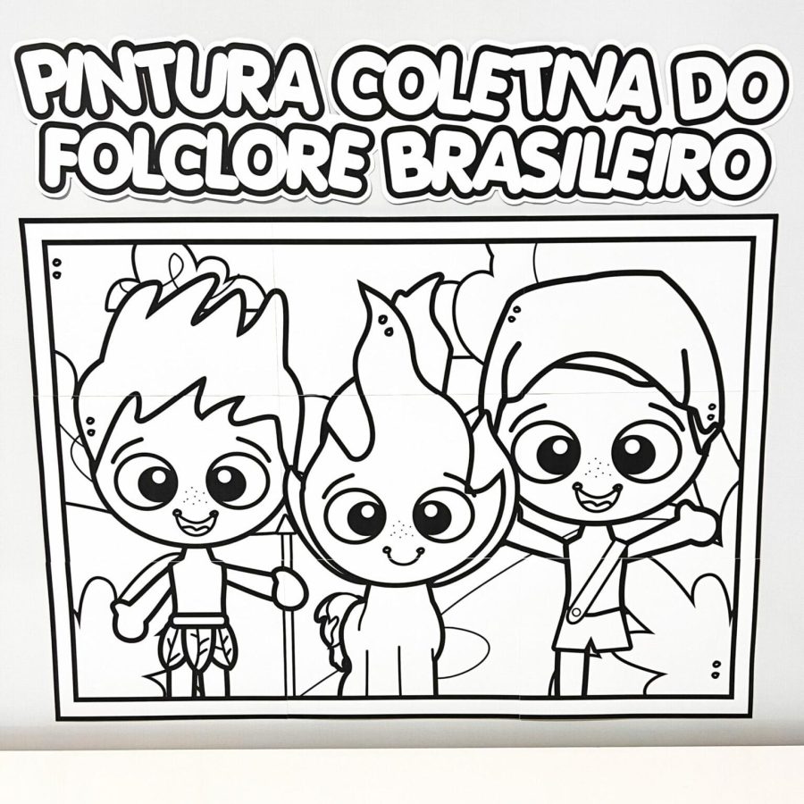 Pintura Coletiva do Folclore Brasileiro - Folclore Brasileiro - Pedagogia de Ideias Pintura Coletiva do Folclore Brasileiro - Folclore Brasileiro