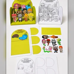 Atividades educativas sobre o folclore brasileiro com personagens coloridos e desenhos para colorir.