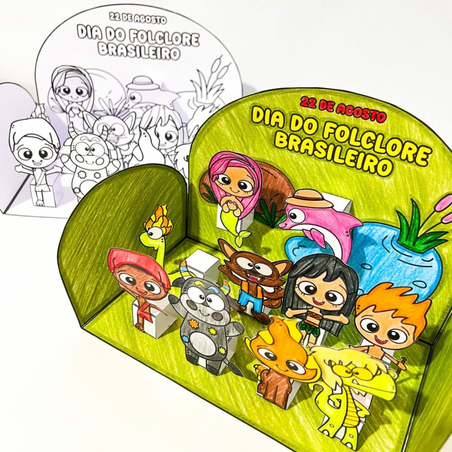 Cenário 3D Folclore - Folclore Brasileiro - Pedagogia de Ideias Cenário 3D Folclore - Folclore Brasileiro