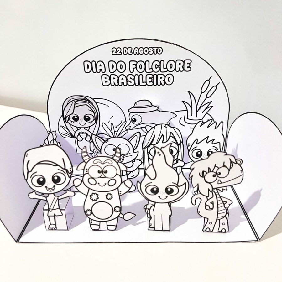 Cenário 3D Folclore - Folclore Brasileiro - Pedagogia de Ideias Cenário 3D Folclore - Folclore Brasileiro