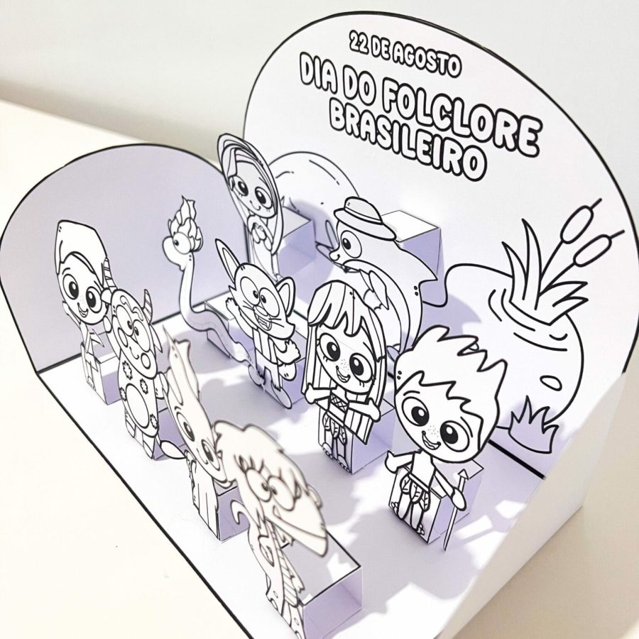 Cenário 3D Folclore - Folclore Brasileiro - Pedagogia de Ideias Cenário 3D Folclore - Folclore Brasileiro