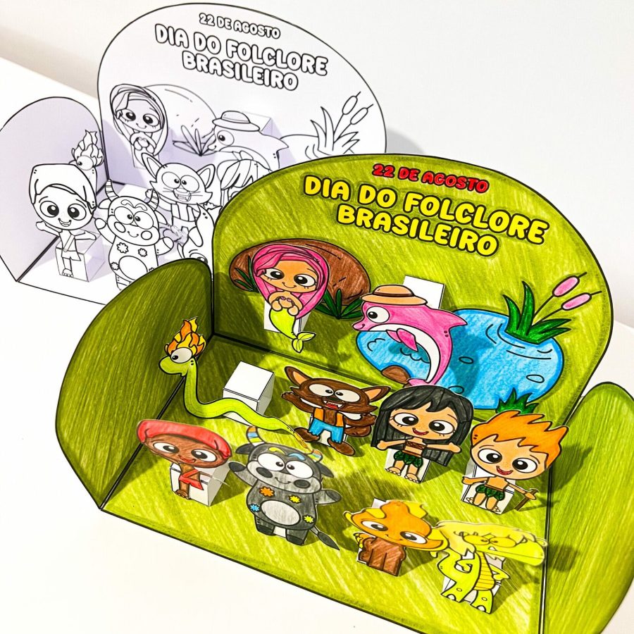 Cenário 3D Folclore - Folclore Brasileiro - Pedagogia de Ideias Cenário 3D Folclore - Folclore Brasileiro