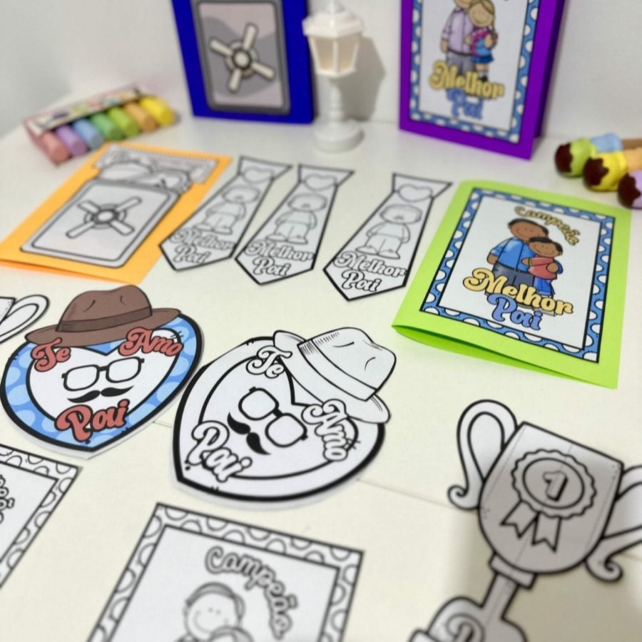 Kit de Cartões para o Dia dos Pais - Dia dos Pais - Pedagogia de Ideias Kit de Cartões para o Dia dos Pais - Dia dos Pais