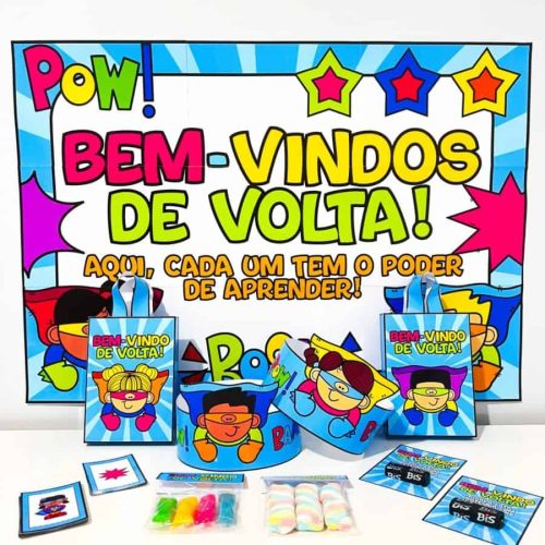 Kit Volta às Aulas Super-Heróis - Volta às Aulas