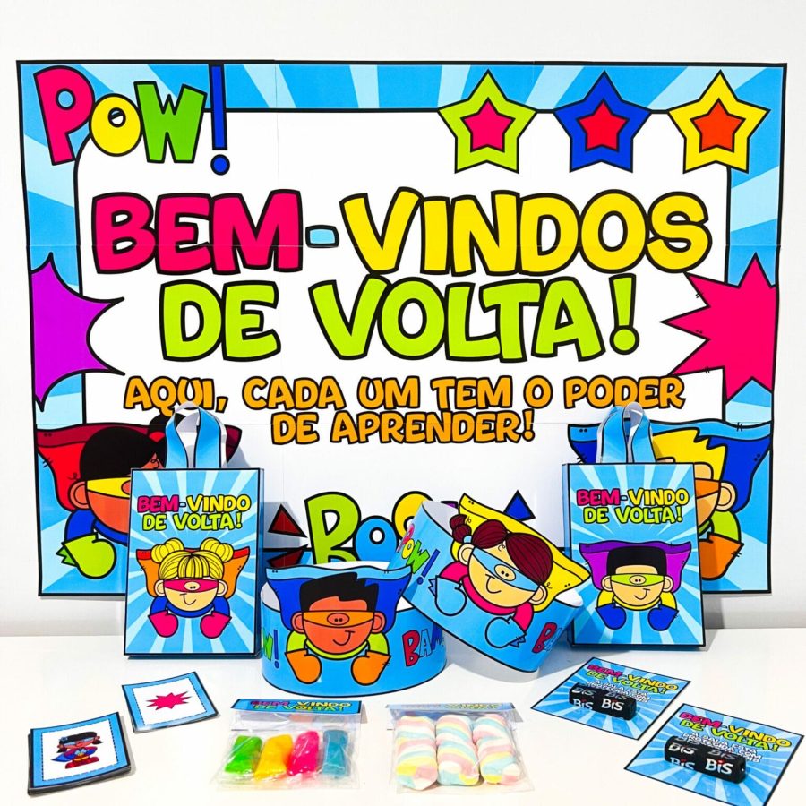 Kit Volta às Aulas Super-Heróis - Volta às Aulas
