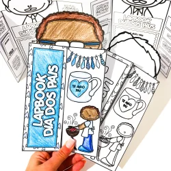 Lapbook Dia dos Pais com desenhos e mensagens especiais.