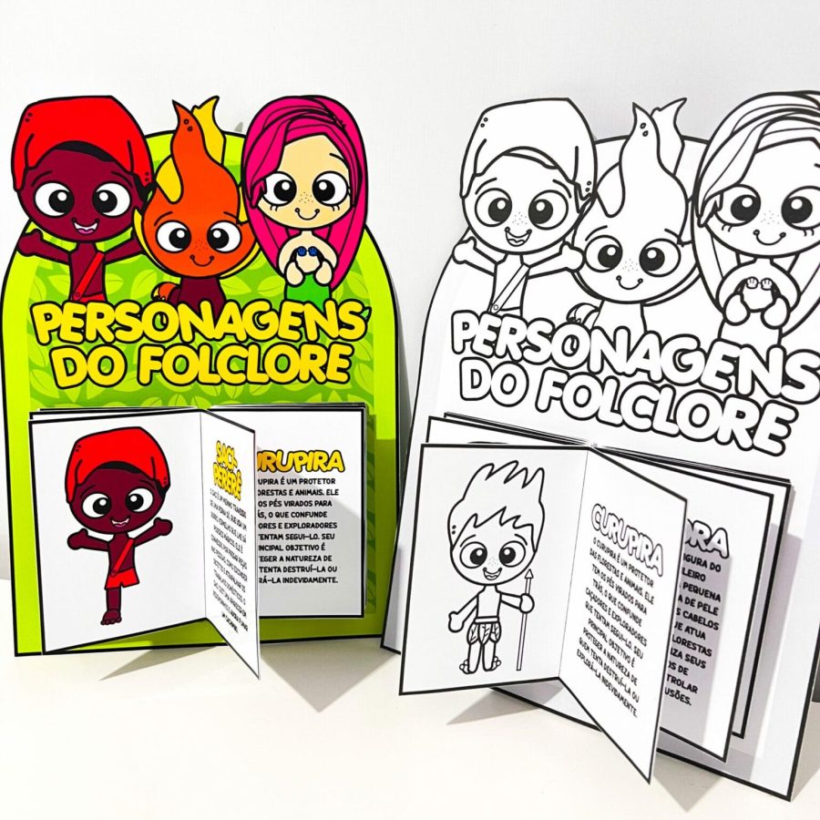 Luva Livro dos Personagens do Folclore - Folclore Brasileiro - Pedagogia de Ideias Luva Livro dos Personagens do Folclore - Folclore Brasileiro