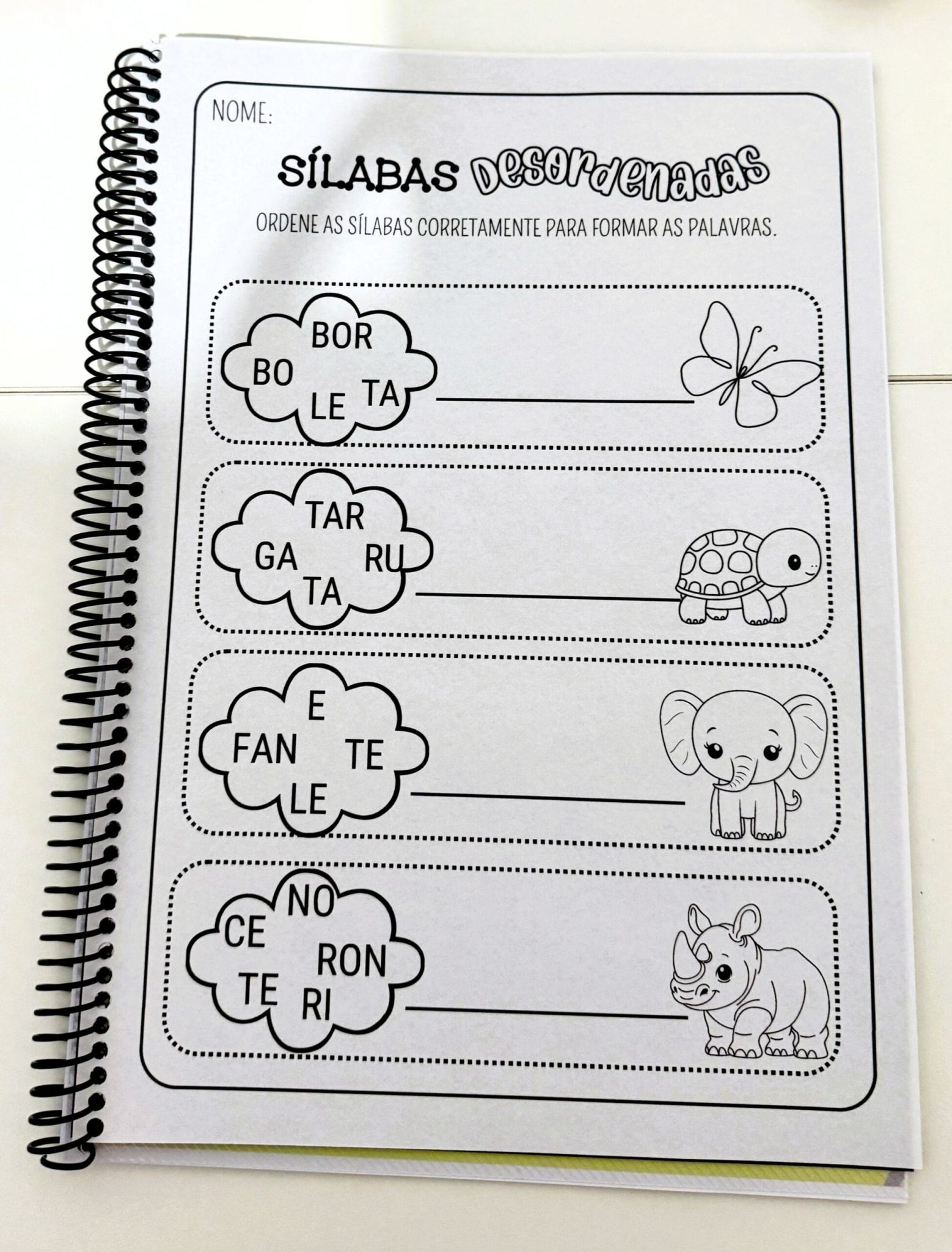 Apostila Sílabas Desordenadas – Sílabas Complexas - Alfabetização
