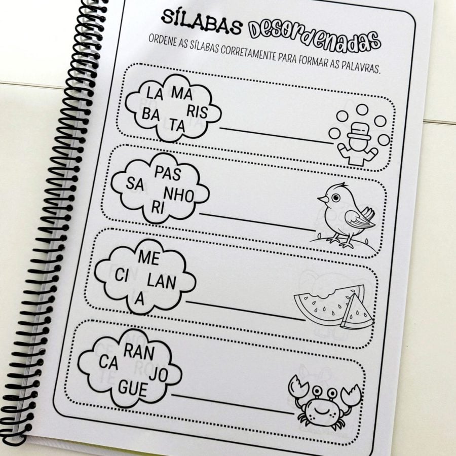 Apostila Sílabas Desordenadas – Sílabas Complexas - Alfabetização - Pedagogia de Ideias Apostila Sílabas Desordenadas – Sílabas Complexas - Alfabetização