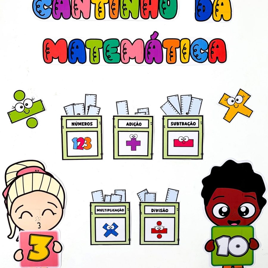 Cantinho da Matemática - Decoração Escolar - Pedagogia de Ideias Cantinho da Matemática - Decoração Escolar