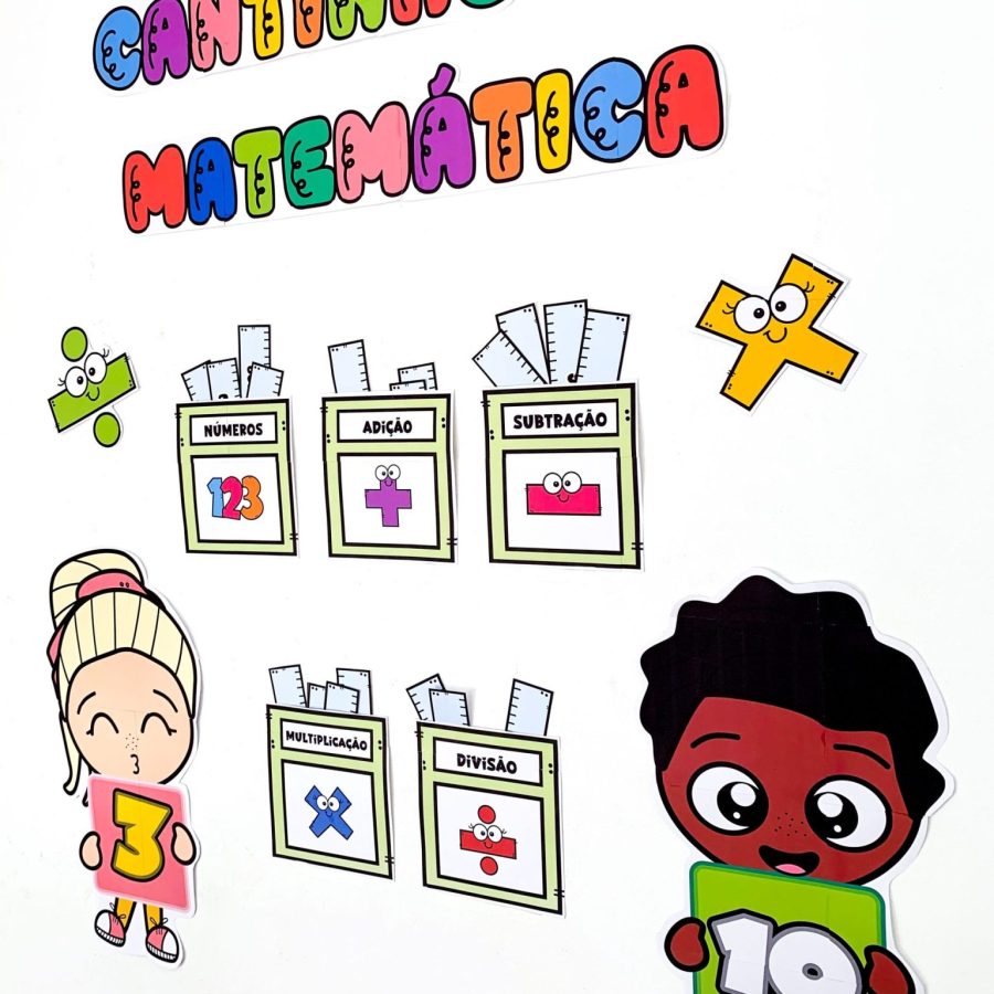 Cantinho da Matemática - Decoração Escolar - Pedagogia de Ideias Cantinho da Matemática - Decoração Escolar