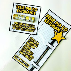 Cartão e Porta-Lápis - Dia do Estudante - Dia do Estudante