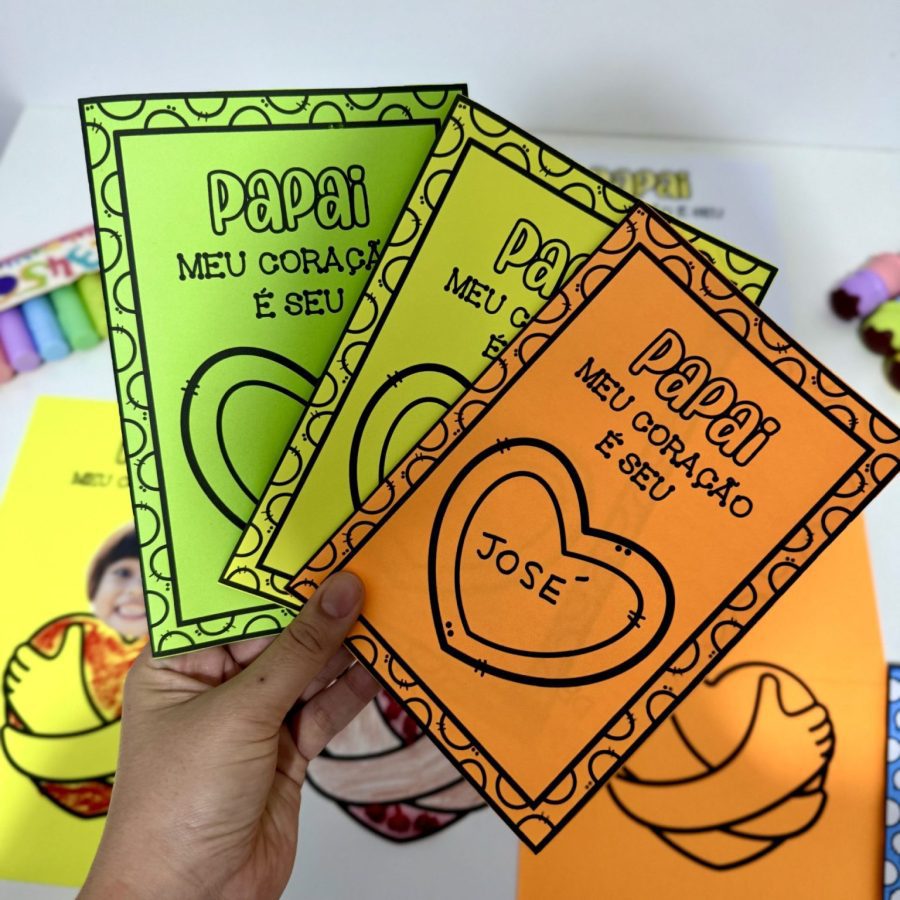 Kit Dia dos Pais – Meu coração é seu - Dia dos Pais - Pedagogia de Ideias Kit Dia dos Pais – Meu coração é seu - Dia dos Pais