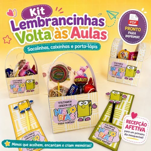 Kit Lembrancinhas Volta às Aulas - Lembranças Escolares