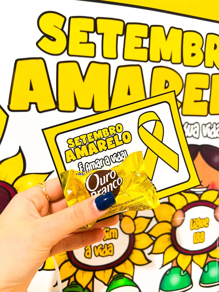 Kit Painel e Lembrancinhas Setembro Amarelo — foto 9