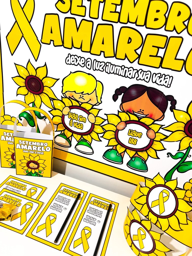 Kit Painel e Lembrancinhas Setembro Amarelo — foto 3