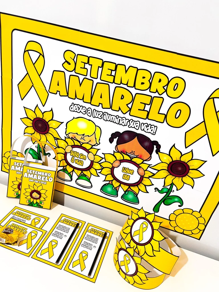 Kit Painel e Lembrancinhas Setembro Amarelo — foto 6