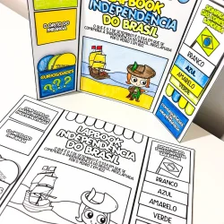Lapbook educativo sobre a Independência do Brasil com atividades e cores.