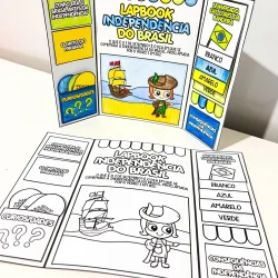 Lapbook da Independência do Brasil com atividades educativas para crianças.