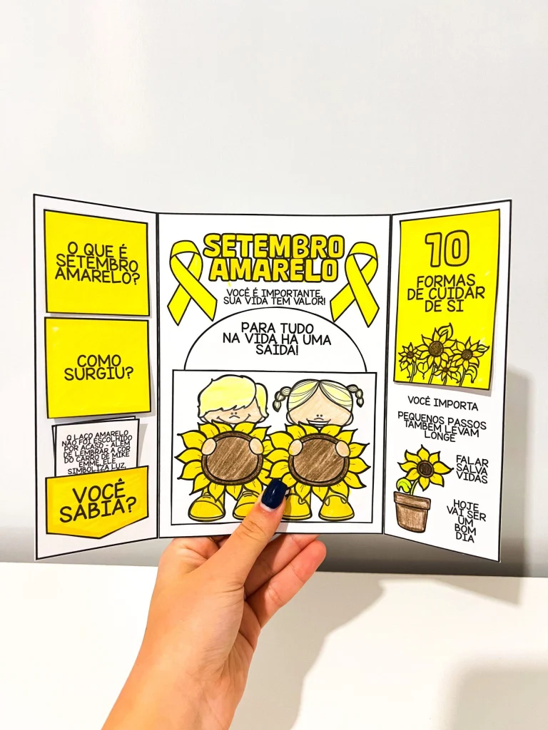 Lapbook Setembro Amarelo para Educação Emocional — foto 6