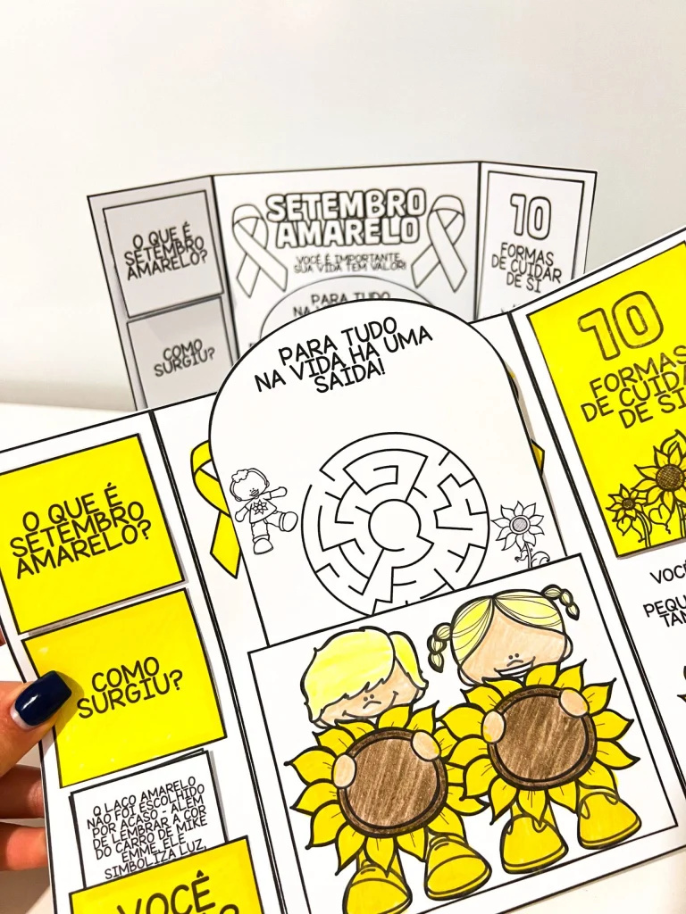 Lapbook Setembro Amarelo para Educação Emocional — foto 2